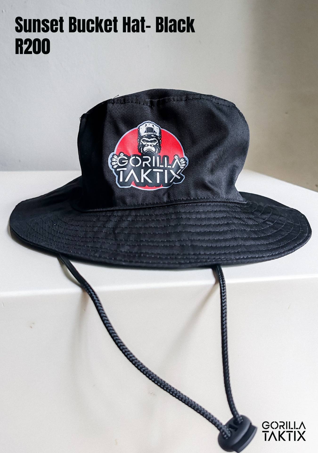 Sunset Bucket Hat- Black